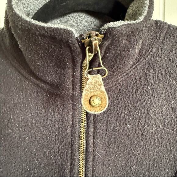 Bugle Boy Vintage Men’s Gray and Black Fleece Pullover Quarter Zip - Picture 4 of 6